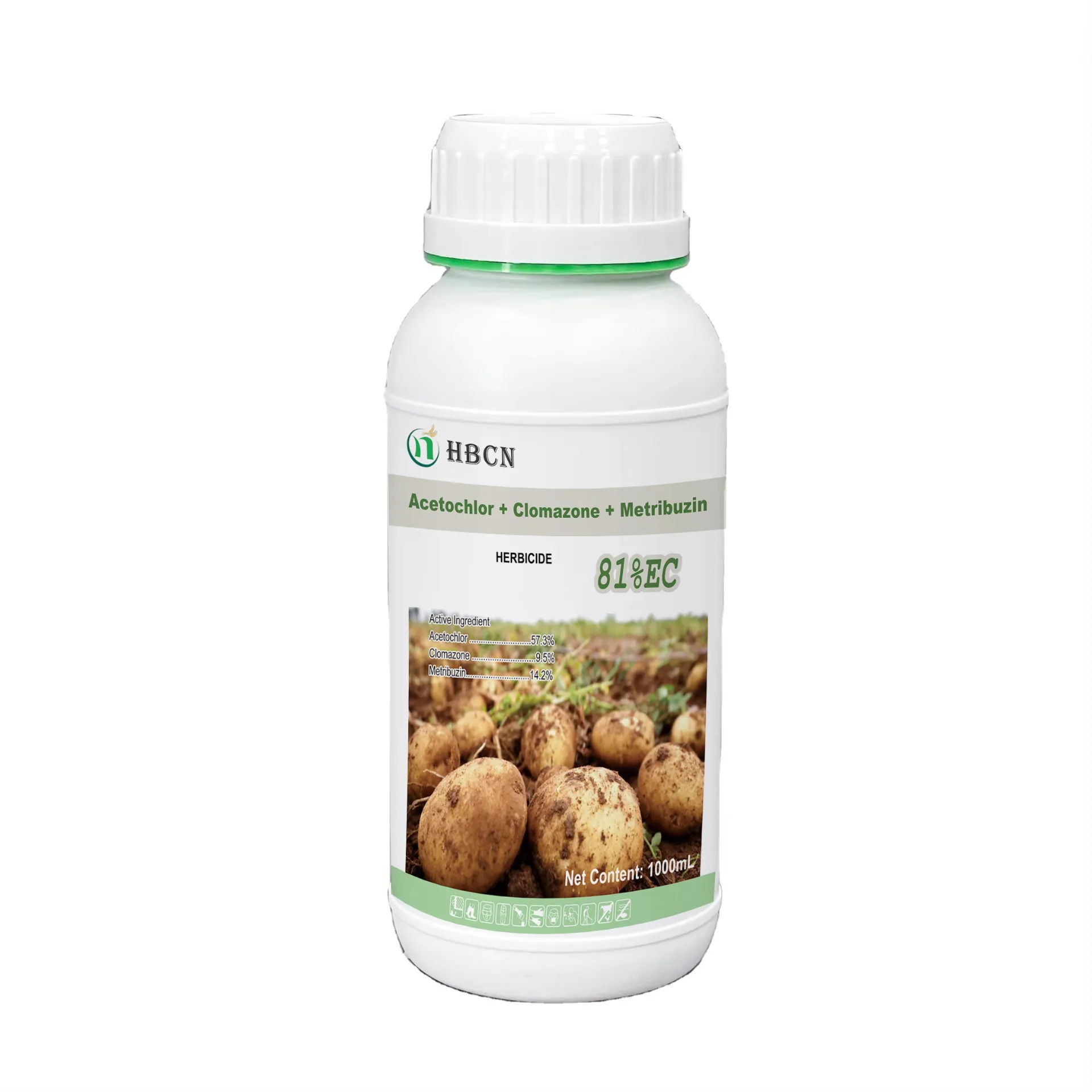 Acetochlor 57.3% + Clomazone 9.5% + Metribuzin 14.2% EC